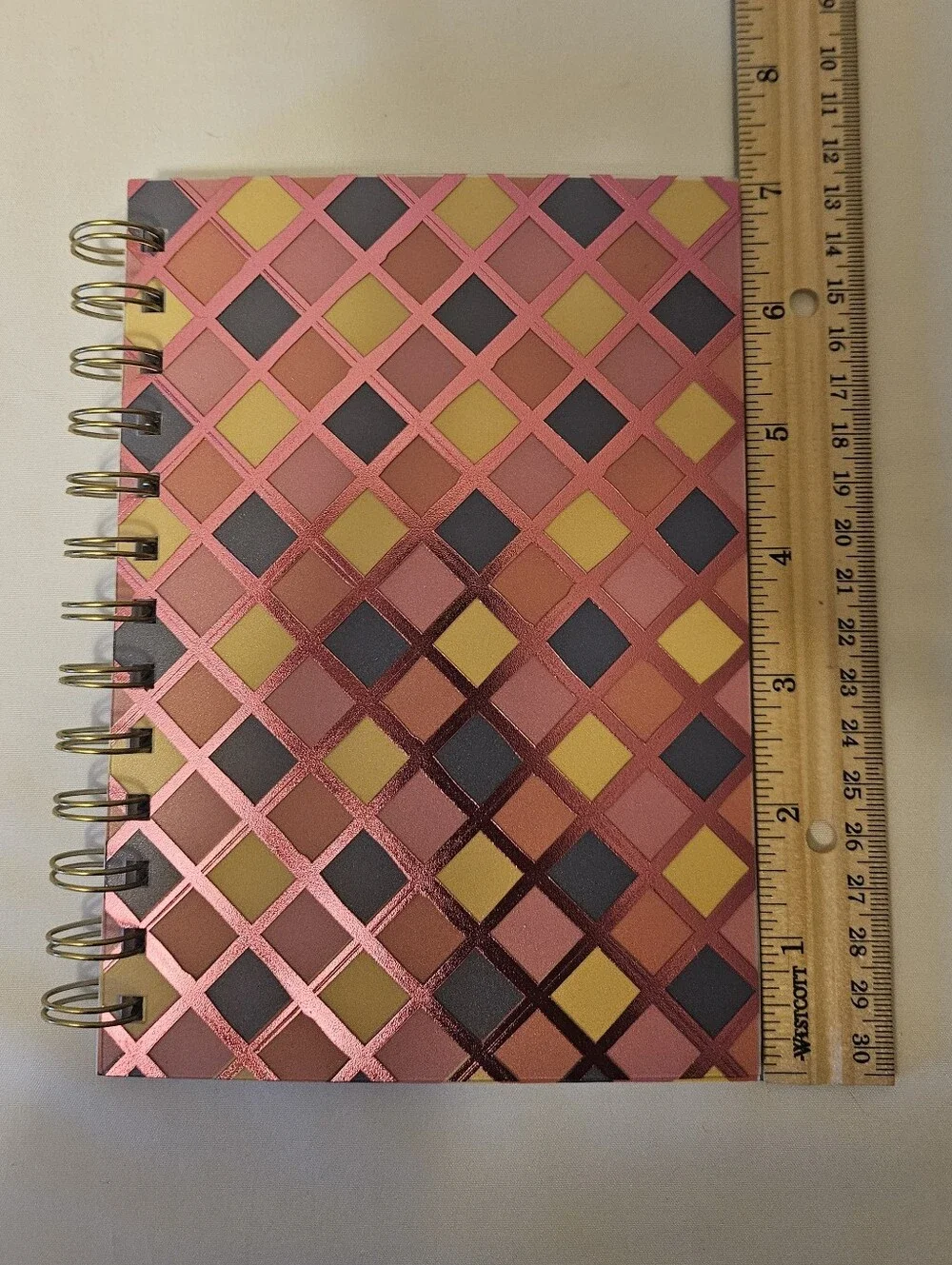 Colorful Diamond Designed Lined Notebook | Spiral Journal | 5